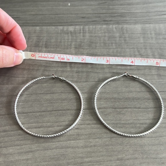 Silver Hoops - Picture 3 of 5